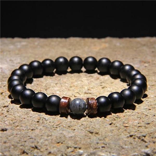 Pärlarmband för män Naturlig vulkanisk sten Pärla Tibetansk Buddha chakra Lavasten Diffuser Armband Herr Mode Nya Smycken Style 3