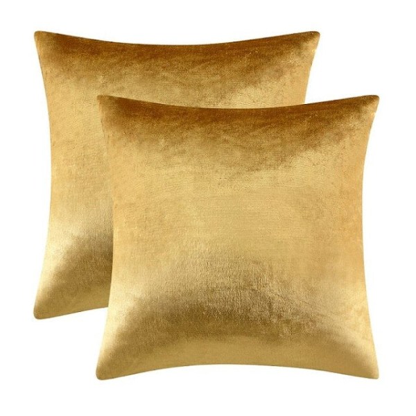 2-pack Guld Dekorativa Kuddfodral Överdrag för Soffa Säng Modern Lyx Enfärgad Sammet Hem Kuddöverdrag Silver 2 Packs 60CM X 60CM Red