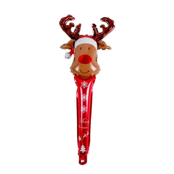61 cm Jule Oppustelig Stang Slikkepind Elg Hoved Peberkage Mand Snemand Holder Ballon Fest Dekoration Pige Ballon Candy bar