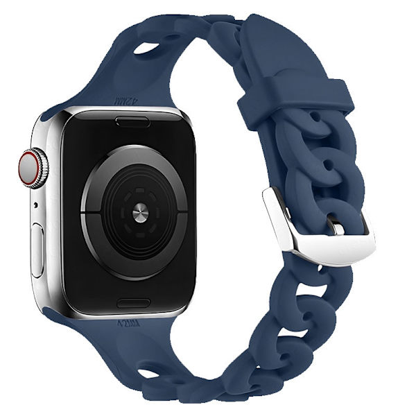 Klockarmband för Apple Watch iWatch 42-49mm vit box Midnattsblå