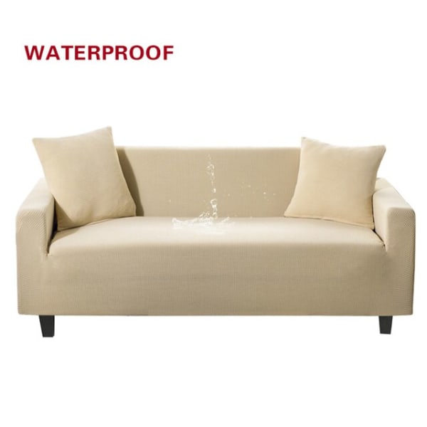Elastisk sofabetræk, vandtæt, ensfarvet, høj stretch, slipcover, altomfattende elastisk sofabetræk, sofabetræk til stue Green1 3-seater 190-230cm