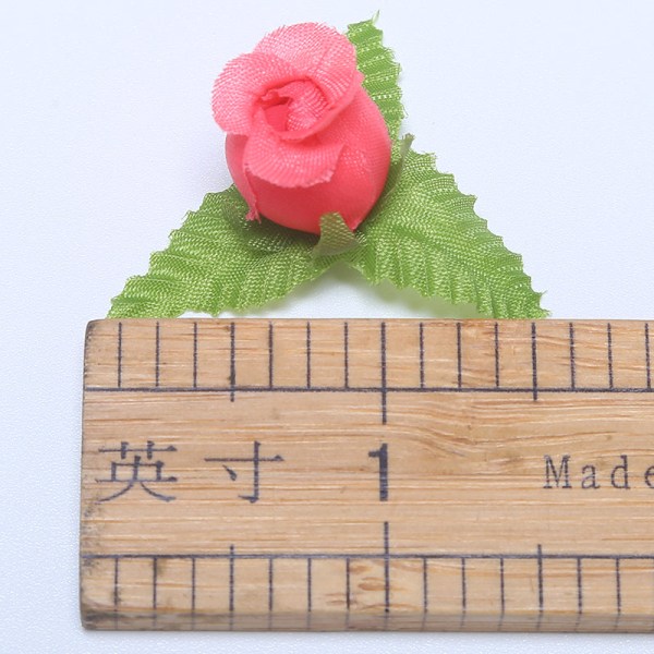 12 stk Mini Kunstig Blomst Silke Rose Blomsterbukett for Bryllupsfest Hjemmedekorasjon DIY Krans Scrapbook tilbehør Pink