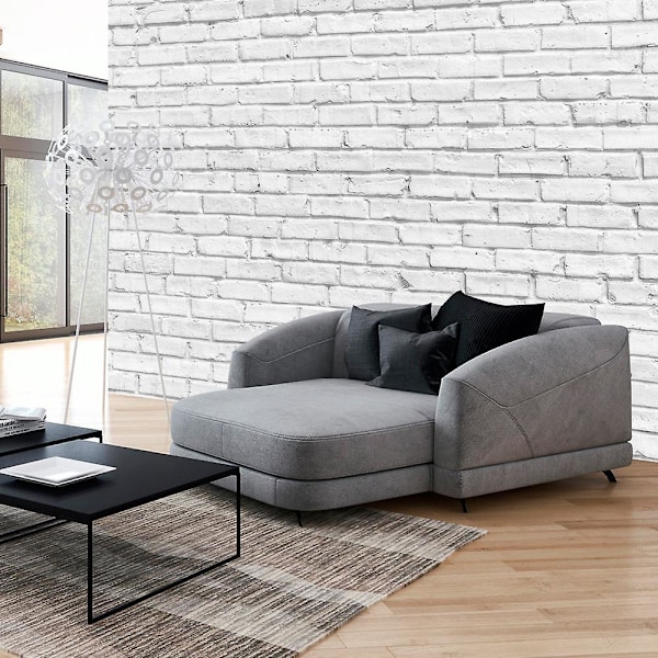 Itseliimautuva seinätapetti - Valkoinen kivi 98x70 cm 98x70 cm
