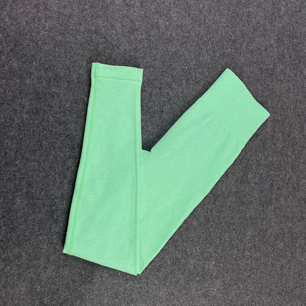 Yoga Set Träningsshorts Sportkläder Fitness Ensembler Sportkläder Damkläder Green legging long L