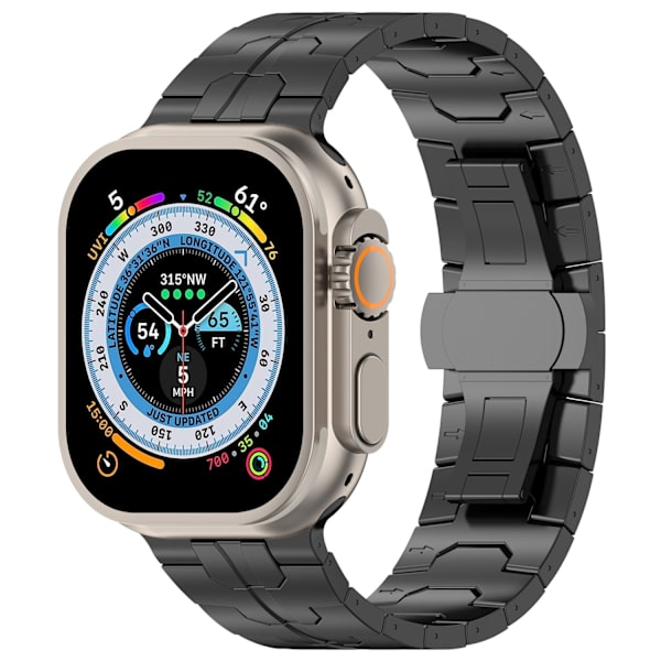 Klockarmband för Apple Watch iWatch 38/40/41mm titan svart