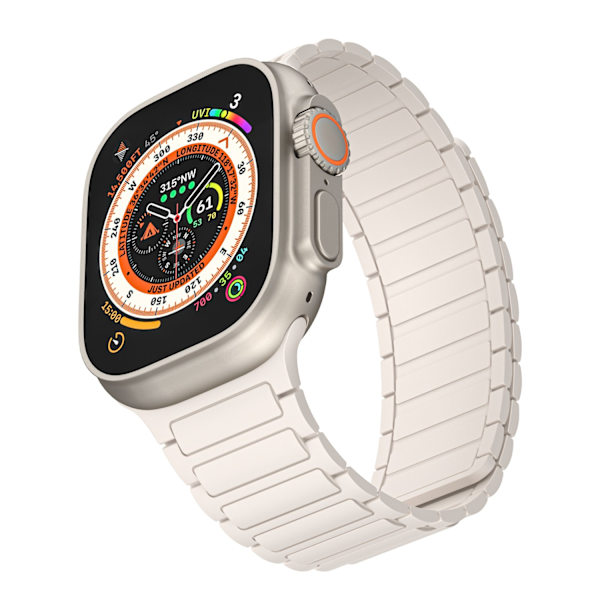Urrem til Apple Watch iWatch 38/40/41/42mm lille urskive Stjerneskær farve