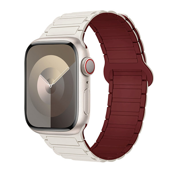 Urrem til Apple Watch iWatch 38/40/41/10. generation 42 mm universal Stjerneskær med vinrød