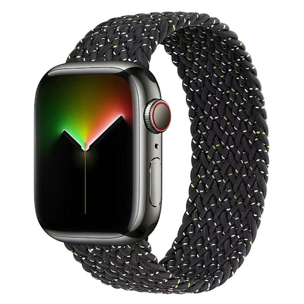 Urrem til Apple Watch iWatch 42/44/45/49MM Urskivestørrelse L Håndledsomkreds 186~200mm Stjerne Sort