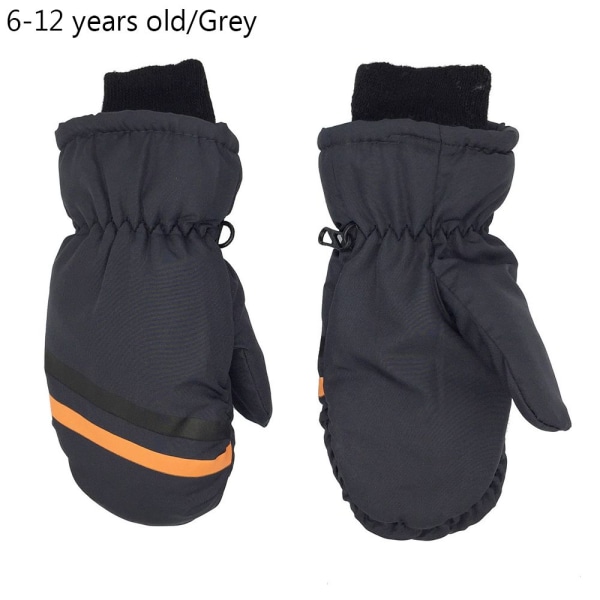 1 par Nya Mode Barn Vinter Snö Varma Handskar Pojkar Flickor Skidhandskar Vindtäta Vattentäta Tjocka Vantar Håller Fingrarna Varma 6-12 years old4 One Size