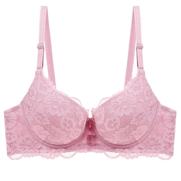 Sexig Spets Push Up BH Dam Plus Size BC Kupa Stor Damunderkläder Bralette Blomma Ren Mässingsbroderi Underkläder Blue 38B