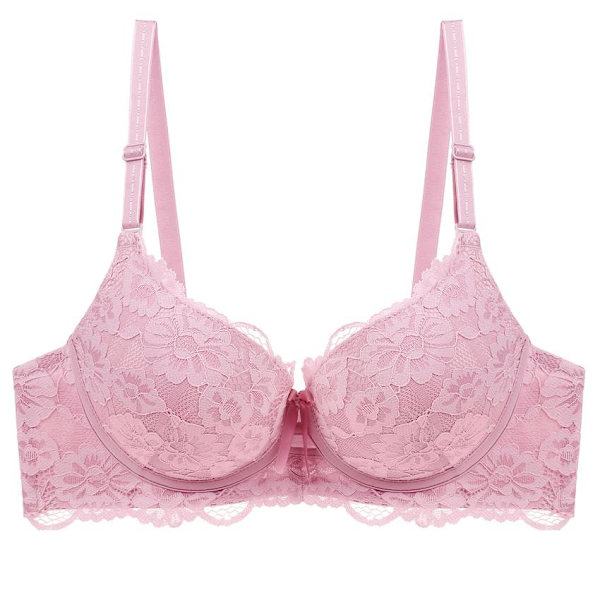 Sexig Spets Push Up BH Dam Plus Size BC Kupa Stor Damunderkläder Bralette Blomma Ren Mässingsbroderi Underkläder Blue 40C