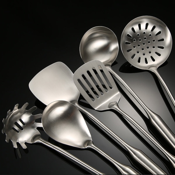 Kjøkken Kjøkkenutstyr Kokespade Dørslag Varm Gryteskje Slisset Turner Kjøkkenutstyr Sett Spatel 304 slotted turner