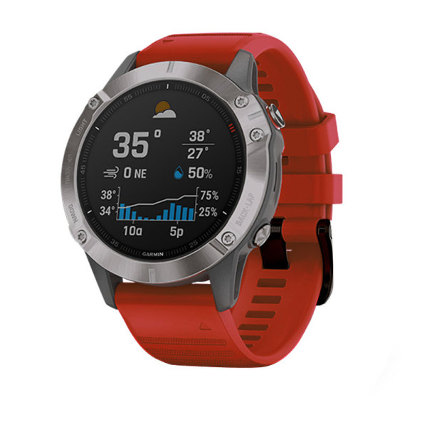 22mm klokkereimer for Garmin Fenix 6/5/Forerunner945 Dark red