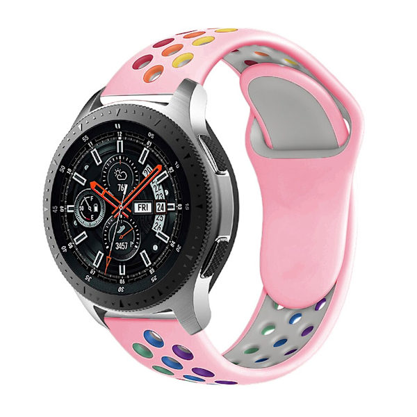 20mm 22mm ranneke Samsung Galaxy Watch 3 45mm 41mm Active 2 44mm Gear S3 silikoniranneke Huawei Watch GT 2 2e pro ranneke Red colorful 22mm watch band