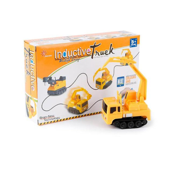 Rita Linjer Följ Leksak Magisk Penna Induktiv Barn Baby Lastbil Tank Leksak Mini RC Robot Ingenjörsfordon Bil Följ Pingvin Gåva 1pc yellow robot As photo
