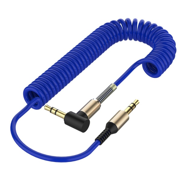 3.5MM Jack AUX Lydkabel Han til Han Til Telefon Bilhøjttaler MP4 Hovedtelefon 2m Guldbelagt Jack 3.5 Fjeder Lydkabler White 2m