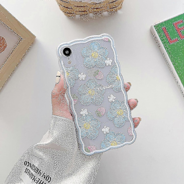 Kompatibelt med Iphone 7/8/se 2020/se 2022 Skal för Kvinnor Flickor, Sött Blommigt Mönster Skyddsskal Slim Mjukt Silikon Tpu Skyddande Fodral För iPhone XR