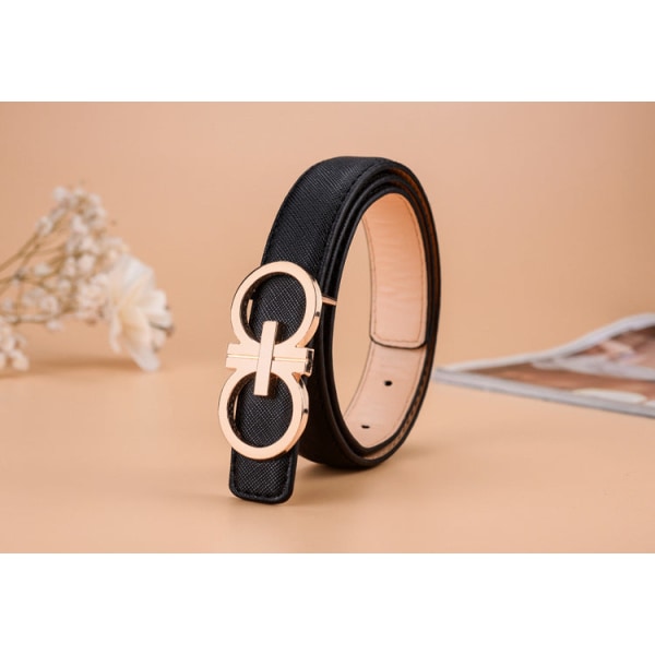 Bälte Mode All-Match Barn och Tonåringar Bälte Unisex Byxbälte Silver Buckle camel 2 90CM