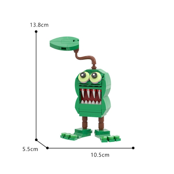 MOC Upplysning Litet Byggkloss Söt Monsterkör Litet Set My Singing Monster Orange (number 98)