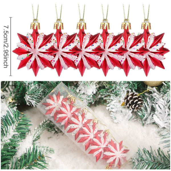 Polkagris Julgransdekoration God Jul Dekorationer för Hemmet Navidad Gåva Julgransprydnader Nyår 6pcsOrnament 20
