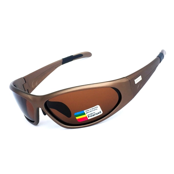 Polarisoidut pyöräilylasit ulkokäyttöön, urheiluaurinkolasit Brown frame polarized Brown piece 17cm