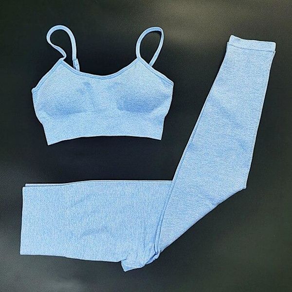 Yoga Set Träningsshorts Sportkläder Fitness Ensembler Sportkläder Damkläder Grey Set Short L