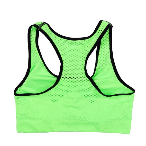 Yoga BH Trådlös Push Up Sport-BH Topp Stötsäker Tränings-BH för Kvinnor Grey L