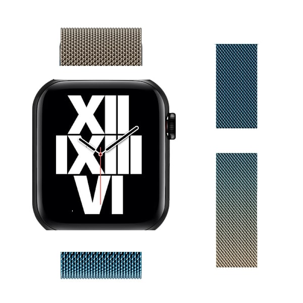Klockarmband för Apple Watch iWatch 42/44/45/49/46mm 0:e generationen 7 Gradient - Guld Blå