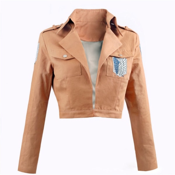 Kuuma Anime Attack on Titan Cosplay Shingeki no Kyojin Takki Recon Corps Nahkahame Hookshot Vyöt Henkselit Ackerman Puku Embroidery Jacket S