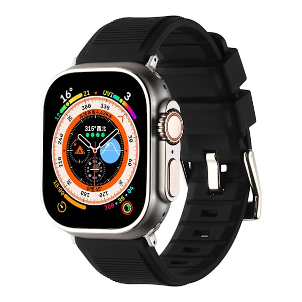 Klockarmband för Apple Watch iWatch 38/40/41/42mm 0:e generationen svart