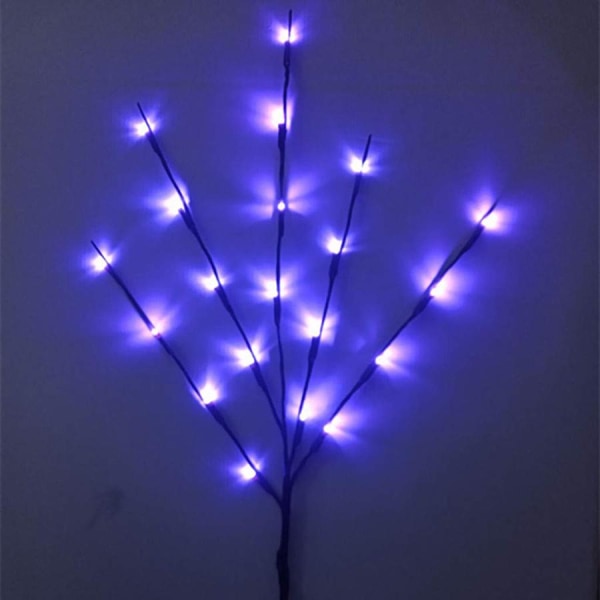 73cm 20 LED-lampor Pilgrenslampa Konstgjord Gren Pilkvist Vas Lampor Batteridriven för Bröllopsfest Fairy DIY Dekor Warm white