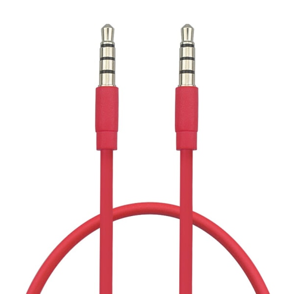 4-polig Aux-kabel 3,5 mm hane till hane Jack Ljudkabel Nickelpläterad kontakt Stereo Ljudsladd för Hörlurar Högtalare MP3/4 CD-spelare Black 1.5M