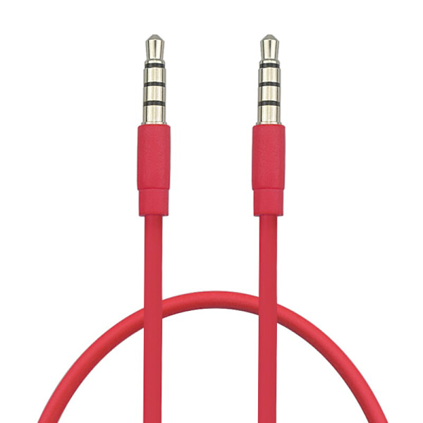 4-polig Aux-kabel 3,5 mm hane till hane Jack Ljudkabel Nickelpläterad kontakt Stereo Ljudsladd för Hörlurar Högtalare MP3/4 CD-spelare Grey 1M