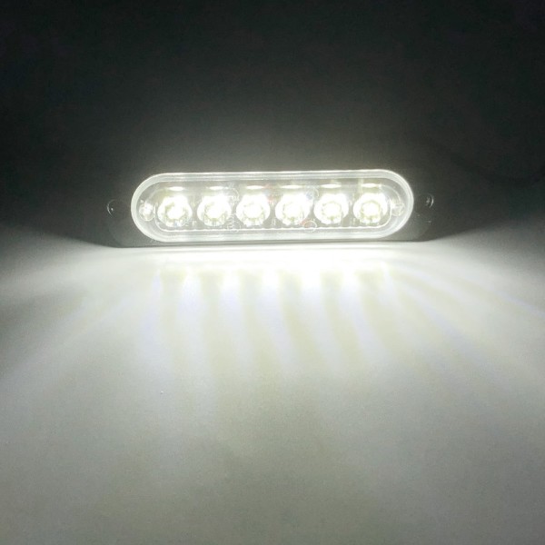LED-blixtljus Blinkande grilljus Bil nödljus 6LED VARNINGSLJUS polisbelysning för bil LASTBIL strobe LED-ljus 12v 24v blue 1 piece