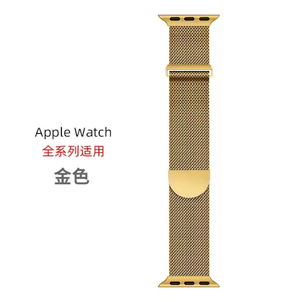 Klockarmband för Apple Watch iWatch för 1-9 generationer: 38-40-41mm/s10 42mm 03 guld