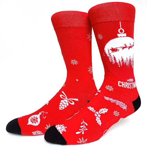 59 Stil Herr Julstrumpor Roliga Jul Tomte Gran Snöflinga Älg Snö Bomull Tub Besättning Glada Strumpor Herr Nyår Sokken 10 EU 38-45