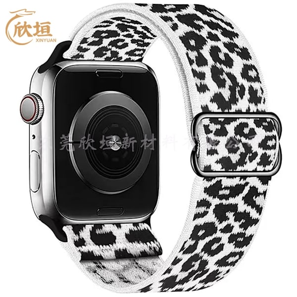 Klockarmband för Apple Watch iWatch 38/40/41 Vit leopardtryck