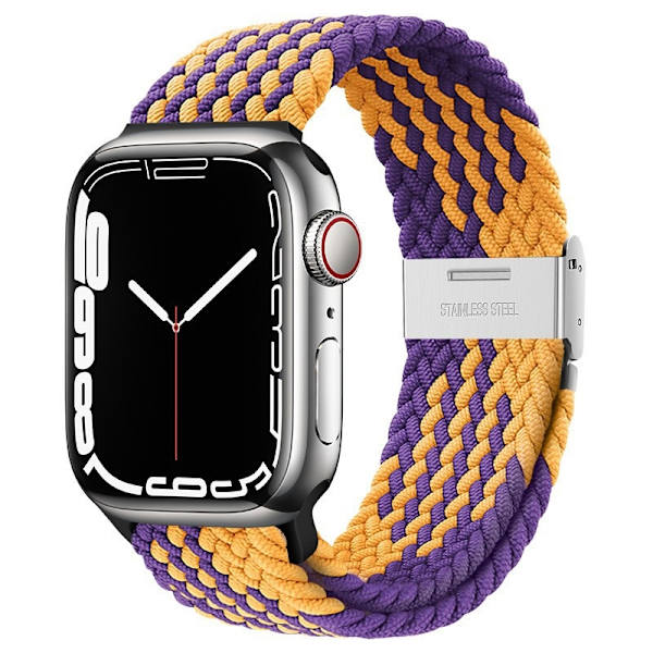 Klockarmband för Apple Watch iWatch 42/44/45/49mm loop för lila guld