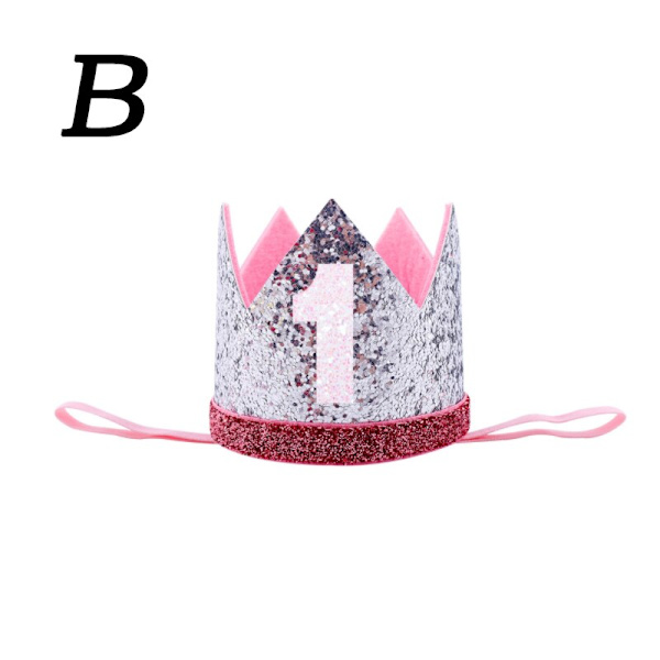1/2/3 Födelsedagshatt Baby Shower Dekorativa Mössor Hårband Grattis på födelsedagen Baby Prinsesskrona 1:a 2:a 3:e År Gamla Barn Håraccessoarer K