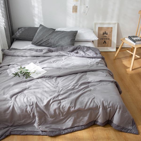 Airable Betræk Vasket Bomuld Sommerdyne Sommer Sommer Tæppe Gaveæske Børne Enkelt Trykt Løbende Gave Dyne Sky Blue 1.8 x2.0 M [simple packaging]]