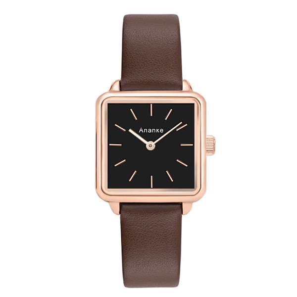 Damklocka Mode Casual Damklocka Japanskt Urverk Läderarmband Vattentät Kvarts Klocka An2502