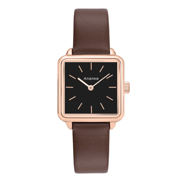 Damklocka Mode Casual Damklocka Japanskt Urverk Läderarmband Vattentät Kvarts Klocka An2526