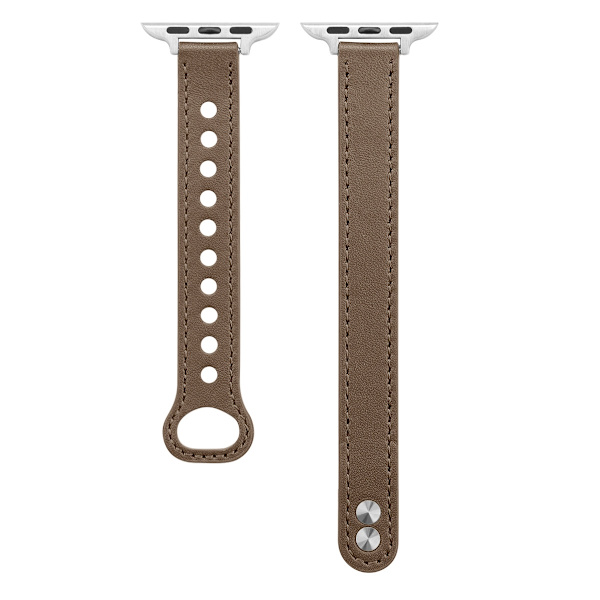 Klockarmband för Apple Watch iWatch 38/40/41/42mm liten urtavla brun