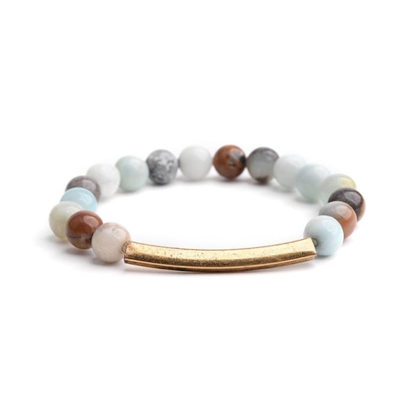Mote Kvinner Armbånd Matt Frostet Amazonitt Perler med Lotus OM Buddha Sjarm Yoga Armbånd 108 Mala Halskjede Dropshipping style K