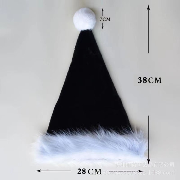 Juldekorationer Röd Blå Grön Svart Plusstorlek Tjock Plysch för Vuxna och Barn Short Plush brim red adult style