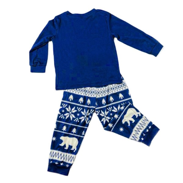 Jul Matchande Familj Pyjamas Pyjamas Klädset Far Mamma Och Jag Kläder Matchande Klädset Blue Baby 3M