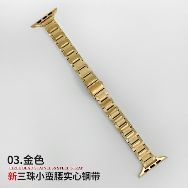 Klockarmband för Apple Watch iWatch för 1-9 generationen SE 38-40-41mm s10: 42mm 03. Guld