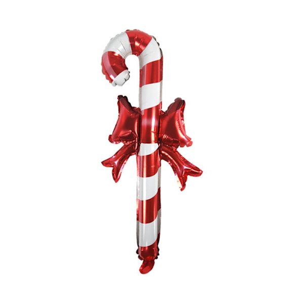 61 cm Jul Uppblåsbar Pinne Käpp Godis Älghuvud Pepparkaksgubbe Snögubbe Håller Ballong Party Dekoration Flicka Ballong Double side Snowman