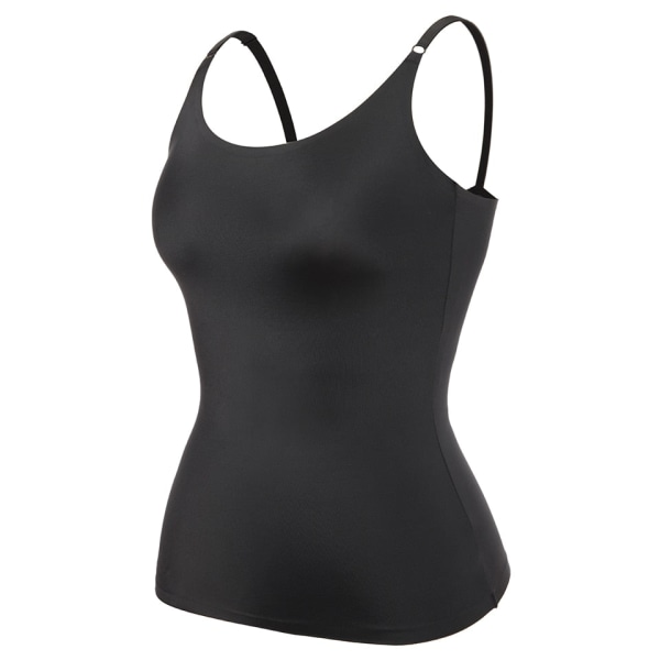 Kvinnor Magkontroll Shapewear Smidig kroppsformande Camisole Linne Slimmande Underkläder Sömlös Kompression Body Shaper Väst Black XL