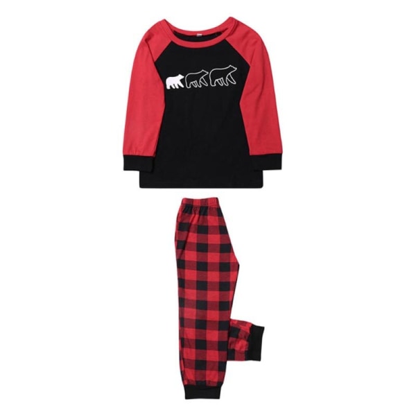 Julpyjamas Matchande familjepyjamas Set Nya julnattkläder Nattkläder Mjuk bomull Kid S3